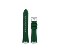 Srndsydak Cinturino for orologio in gomma siliconica adatto for Maurice Lacroix Aikon AI6008 6007 6038(Green-silver pin buckle,For AI1018)