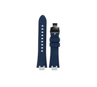 Srndsydak Cinturino for orologio in gomma siliconica adatto for Maurice Lacroix Aikon AI6008 6007 6038(Blue-black Folding,For AI6007)