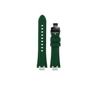 Srndsydak Cinturino for orologio in gomma siliconica adatto for Maurice Lacroix Aikon AI6008 6007 6038(Green-black Folding,For AI6038)