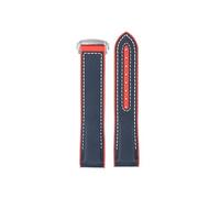 Srndsydak Cinturino for orologio in nylon e gomma curvato da 20mm 21mm 22mm, Adatto for Omega Seamaster 300 Ocean Planet(Blue white red steel,21mm)