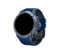 Srndsydak Cinturino sportivo bicolore in silicone morbido e traspirante da 22mm 26mm, adatto for COROS VERTIX/VERTIX 2S 2(Blue Black,22mm)