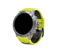 Srndsydak Cinturino sportivo bicolore in silicone morbido e traspirante da 22mm 26mm, adatto for COROS VERTIX/VERTIX 2S 2(Green Black,22mm)
