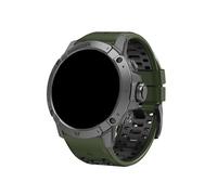 Srndsydak Cinturino sportivo bicolore in silicone morbido e traspirante da 22mm 26mm, adatto for COROS VERTIX/VERTIX 2S 2(Army Green Black,22mm)