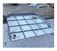 SRNSAEB Copertura Pozzetto Coperchio per tombino Invisibile in Acciaio Inossidabile, Rettangolare, a Filo/Incassato, con Gancio di Sollevamento, coperchi di ispezione(28x22in/70x55cm)