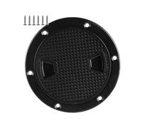 SRNSAEB Portello Barca Portello di Ispezione per Botola di Stoccaggio per Barche Rotondo, Portello di Accesso Marino Impermeabile Piccolo, Yacht Skiff Barca A Vela Camper(Black,14.2cm (5 3/5in))