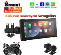 Srnubi 5/6.86 pollici Moto Portatile DVR Wireless Carplay Android Auto Specchio Link Display IP67 Impermeabile 5.0 BT di Navigazione