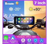 Srnubi 7 pollici moto navigazione portatile GPS wireless Carplay Android Auto IP67 display touch screen per moto impermeabile MTC-3 Carplay