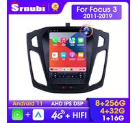 Srnubi 9.7 "Android 12 Autoradio per Ford Focus Mk 3 2011 2012 - 2019 Lettore multimediale 2 Din Carplay Auto Stereo GPS DVD 2din S3 Camera MIC Fan