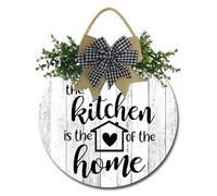 SRongmao Decorazione da cucina in legno con scritta "Il cuore della casa", decorazione da parete rustica, decorazione da parete in legno per casa e cucina, 30 cm