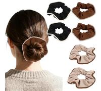 Srotmirw Elastici per capelli in seta, per donne e ragazze, 6 pezzi, grandi, elastici, alla moda, in raso, nessun danno per capelli ricci spessi e sottili, per feste scolastiche e vita quotidiana