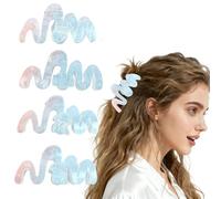 Srotmirw Fermaglio per capelli da donna, 4 pezzi, taglia grande, per donne e ragazze, nella vita di tutti i giorni, scuola, casa e feste