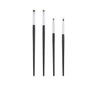 SROUPSUTKK 1 Set 4 Pennelli for Trucco Dettaglio Occhi Neri, Pony, Precisione, Ombretto Sdraiato, Baco da Seta, Illuminante, Applicatore for Eyeliner, Piccolo Strumenti per Il Trucco