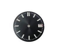 SROUPSUTKK Quadrante da 28,5 mm con texture a raggi di sole, calendario data singola, accessori for orologi luminosi verdi for movimenti NH35/NH36