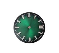 SROUPSUTKK Quadrante da 28,5 mm con texture a raggi di sole, calendario data singola, accessori for orologi luminosi verdi for movimenti NH35/NH36