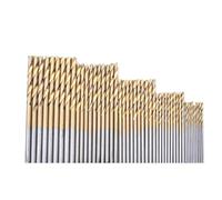 SROUPSUTKK Set da 50 pezzi 1,0-3,0 mm, set 99,5-10, punte elicoidali in acciaio rapido placcate in titanio, for gambo dritto HSS punta da trapano(50pcs set)