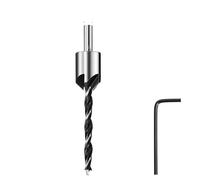 SROUPSUTKK Set di punte for trapano svasatore, alesatore for lavorazione del legno, smusso, fresa for fori, for for viti da 4/5/6/7/8/10 mm, HSS punta da trapano(4MM Silver)