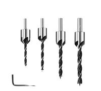 SROUPSUTKK Set di punte for trapano svasatore, alesatore for lavorazione del legno, smusso, fresa for fori, for for viti da 4/5/6/7/8/10 mm, HSS punta da trapano(5PCS Set)
