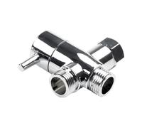 SROUPSUTKK Valvola deviatrice in ottone a 3 vie G1/2in, adattatori a T, convertitore cromato for valvola di testa for docce, distribuzione dell'acqua a tre Valvola angolare per bagno.