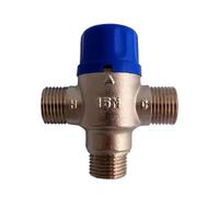 SROUPSUTKK Valvola deviatrice termostatica in ottone, valvola di commutazione automatica for scaldabagno solare, a tre vie for gas DN15 DN20 DN25 DN32 Valvola angolare per bagno.(DN15)