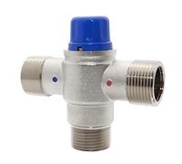 SROUPSUTKK Valvola deviatrice termostatica in ottone, valvola di commutazione automatica for scaldabagno solare, a tre vie for gas DN15 DN20 DN25 DN32 Valvola angolare per bagno.(DN25)