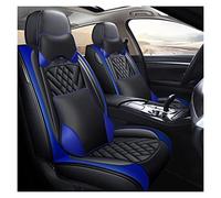 SRQORT Auto Copri-sedili Coprisedile In Pelle Per Auto Per Clio Per Sandero/per Tepway Per Kaptur Per Fluence Per Logan Per Megane Per Koleos Per Thalia(Nero Blu,A)