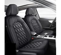 SRQORT Auto Copri-sedili Coprisedili Per Auto Personalizzati Per Mercedes W205 Classe C Set Completo Di Protezioni Per Coprisedili Anteriori E Posteriori(Nero)