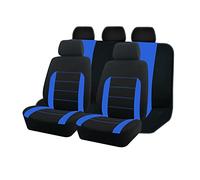 SRQORT Auto Copri-sedili Coprisedili Per Auto Universali In Poliestere Da 9 Pezzi, Adatti Per La Maggior Parte Degli Interni Di Automobili, Furgoni, Camion, SUV(5 seat Blue)
