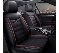 SRQORT Auto Copri-sedili Per Mercedes Per Benz Copertura Di Sede Dell'automobile Di Cuoio W212 Per Vito Ml W163 W164 W245 W169 Slk R171 Per Viano Cla W204 Gla Gla W221 W176(Black Red Front+Rear)