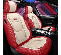 SRQORT Auto Copri-sedili Seggiolino Auto Coperture Protezione In Pelle Per Hyundai Getz Per Accent 2008 Per Santa Fe Per Tucson Per Elantra Per Creta Veloster Per Grand I10(Red Beige)