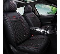 SRQORT Auto Copri-sedili Seggiolino Auto Fodere Per Cuscini Coprisedili Per Nissan Per Nota Per Almera Per X-trail Per Foglia Per Teana Per Tiida Per Altima Per Juke Per Qashqai(Black Red Line)