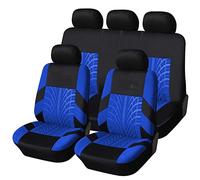 SRQORT Auto Copri-sedili Set Completo Di Coprisedili Per Auto Set Di Coprisedili Per Auto Universali In Tessuto Di Poliestere(Blu)