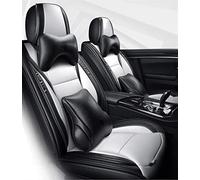 SRQORT Coprisedili per auto per Leon Mk2, Ibiza, Ateca, Arona, Altea XL, coprisedili in pelle (bianco e nero, deluxe)
