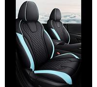 SRQORT Coprisedili per auto, set di coprisedili per auto, personalizzati per Hyundai per Elantra e Hybrid 2021, 2022, 2023, decorazione protettiva in pelle (nero blu)