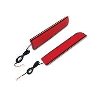 SRQORT Indicatore Direzione Laterale Ambrato Per Mitsubishi Per Lancer Per Evo X Per Mirage Per Outlander Riflettore Paraurti Rosso Coda/freno Indicatore Specchio Indicatori(2 PCS Red Bumper)