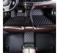 SRQORT Tappetini Macchina Tappetini Auto Personalizzati per A6 C6 4F 2004-2011 Accessori Interni per Auto Tappetini Auto Antiscivolo in Similpelle Tappetini Moquette(Black-Blue)
