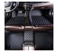 SRQORT Tappetini Macchina Tappetini Auto Personalizzati per Peugeot 206 2004-2008 in Similpelle Antiscivolo Accessori Interni per Auto Tappetini Moquette(Black-Blue)