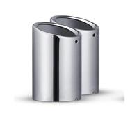 SRQORT Terminale di Scarico per VW per Tiguan 2017 2018 2019 MK2 Auto in Acciaio Inox di Scarico Coda Gola Tubo Trim Accessori Terminale Scarico Auto(2pcs Argento)