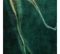 SRTJURFG Antiscivolo Lavabile Tappeto Quadrato Regionale Motivo astratto: verde scuro, giallo Soggiorno Camera da Letto Computer Sedia Cuscino, 130 x 130 cm