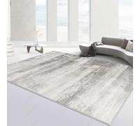 SRTJURFG Tappeto Antiscivolo Camera 150x180 cm Lavabile in Lavatrice Pelo Corto Tappeto per Salotto Corridoio Cucina Moderno inchiostro astratto grigio