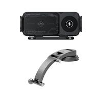 SRTMIRJJ Caricatore Wireless Auto per A-Class B-Class C-Class GLC ML-Class GLE-Class CLA AMG GT, Supporto Telefoni Cellulari E Tablet, Ricarica Rapida 15W, Rotazione 90°, Serraggio Automatico