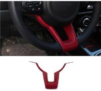 SRTMIRJJ Cornice Decorativa per Volante per Kia Stonic 2017-2021, Cornice Adesivo per Pannello Volante Auto Trim Styling Accessori,B/Red