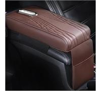 SRTMIRJJ Cuscino Bracciolo Auto per Focus C-Max S-Max Galaxy Kuga, Schiuma Memoria Bracciolo Box Mat, Protezione Console Centrale in Pelle con Scatola Fazzoletti,Coffee-Small
