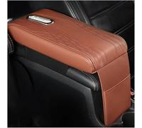 SRTMIRJJ Cuscino Bracciolo Auto per Jaguar XJ XE XF E-Pace F-Pace I-Pace, Schiuma Memoria Bracciolo Box Mat, Protezione Console Centrale in Pelle con Scatola Fazzoletti,Brown-Large