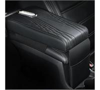 SRTMIRJJ Cuscino Bracciolo Auto per Skoda Octavia 3 MK3 5E RS 2013-2019, Schiuma Memoria Bracciolo Box Mat, Protezione Console Centrale in Pelle con Scatola Fazzoletti,Black-Small
