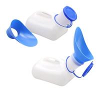 SRTSTR 2Pz Pappagallo Urina Donna Uomo, 1000ML Orinatoio Portatile Uomo con Coperchio, Bottiglia Orinatoio Unisex, Bottiglia di Urina Raccoglitore con Scala Graduata per Viaggi, Auto, Campeggio