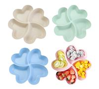 SRTSTR 4 Pezzi Antipastiera Aperitivo Moderno Piatto a Scomparti Vassoi Plastica Vassoio per Snack con Scomparti Antiscivolo Piatto da Portata per Antipasti Feste Caramelle Frutta Secca Spuntino