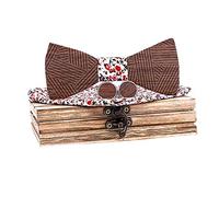 SRTUMEY Calcolatrice Vendita Liquidazione Grafici Papillon da uomo in legno Hollow Intagliato Manuale Set E Scatola Bow Legno Fazzoletto Cravatta Vendita Liquidazione Grafica Calcolatrice Caricatore