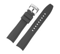 SRTYDCUR Cinturino compatibile con Omega X, Swatch, Seamaster 300, Citizen, uomo e donna, in gomma silicone, estremità curva(Gray,22mm)