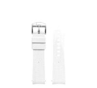 SRTYDCUR Cinturino con estremità curva compatibile Omega X Swatch Joint MoonSwatch 20mm da uomo e donna in gomma silicone a sgancio rapido Seamaster 300(White)
