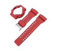 SRTYDCUR Cinturino + custodia compatibile con Casio G-Shock GA-100/compatibile 110/compatibile 120/compatibile 140 GD-100 GAX-100 GLS-100 cinturino di ricambio in gomma siliconica opaca(Dark red)